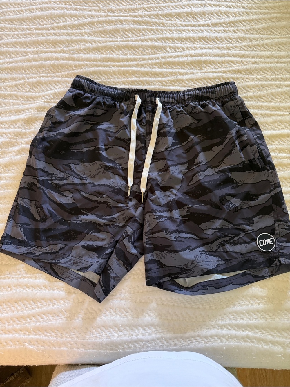 Cove Black & Gray Camo Swim Trunks